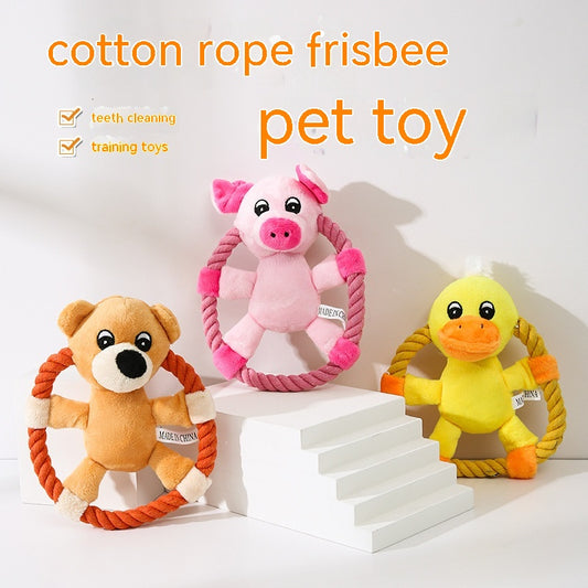 Cotton Rope Frisbee Dog Toy